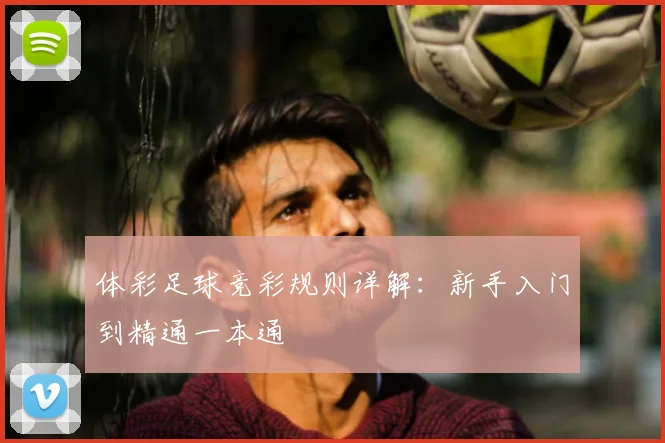 体彩足球竞彩规则详解：新手入门到精通一本通